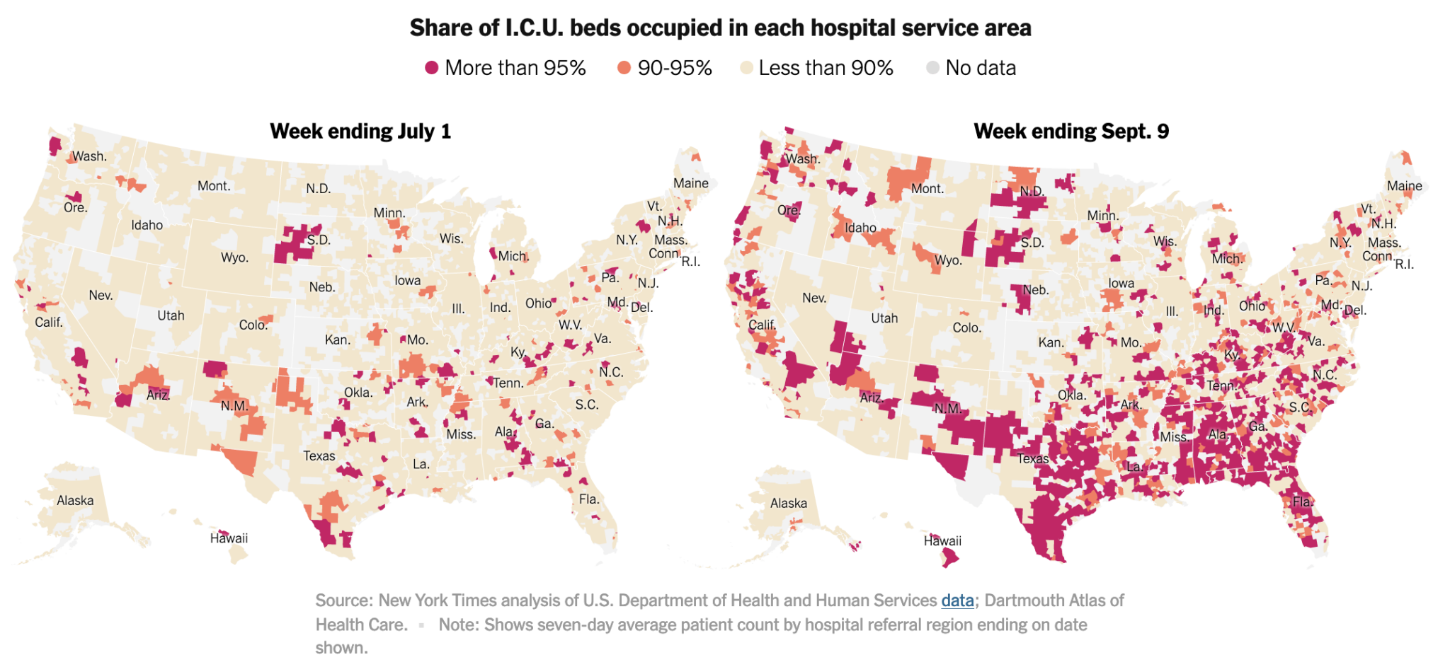 More on ICU Beds in the South – Outside the Beltway