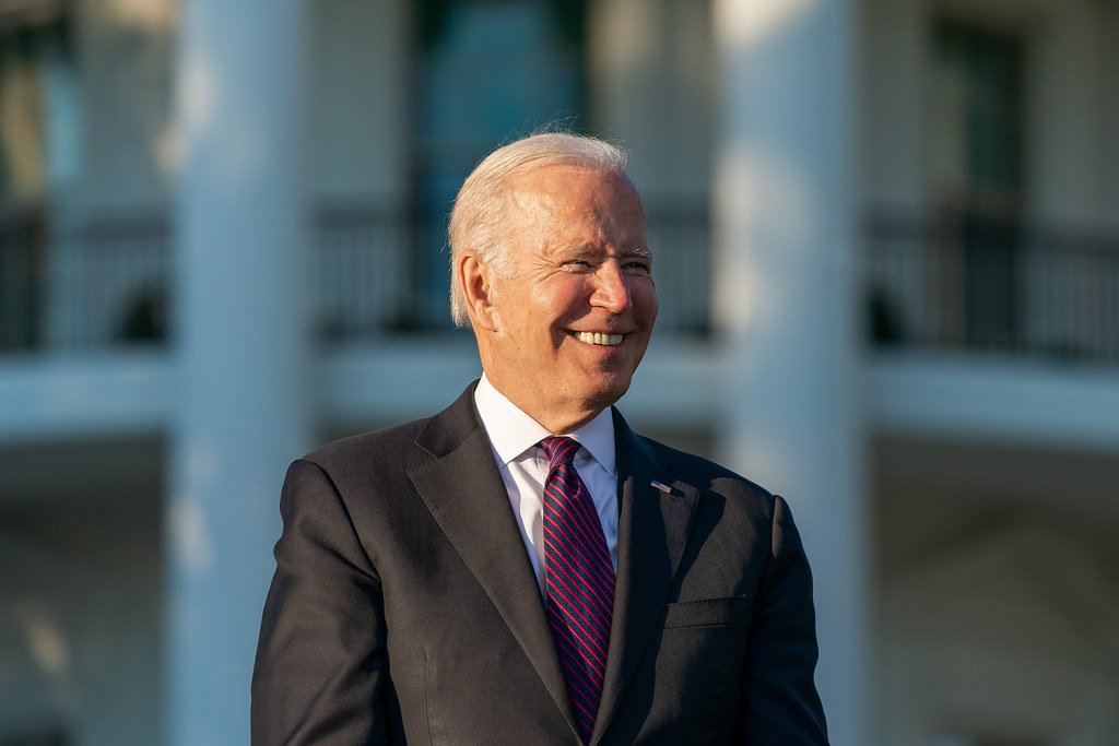 President Joe Biden delivers remarks before signing the Infrastructure Investment and Jobs Act, Monday, November 15, 2021, on the South Lawn of the White House. (Official White House Photo by Cameron Smith)
