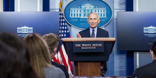 Chief Medical Advisor to the President Dr. Anthony Fauci participates in a briefing Thursday, Jan. 21, 2021, in the James S. Brady Press Briefing Room of the White House. (Official White House Photo by Chandler West)