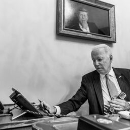 President Joe Biden calls New Jersey Governor Phil Murphy, Wednesday, November 3, 2021, in the Oval Office Study. (Official White House Photo by Adam Schultz)