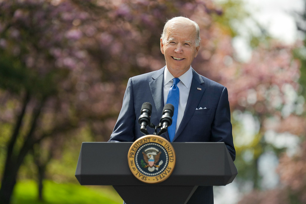 President Joe Biden delivers remarks on Earth Day prior to signing an executive order strengthening the nation's forests, resilience to extreme weather events, and local economies, Friday, April 22, 2022, at Seward Park in Seattle. (Official White House Photo by Adam Schultz)