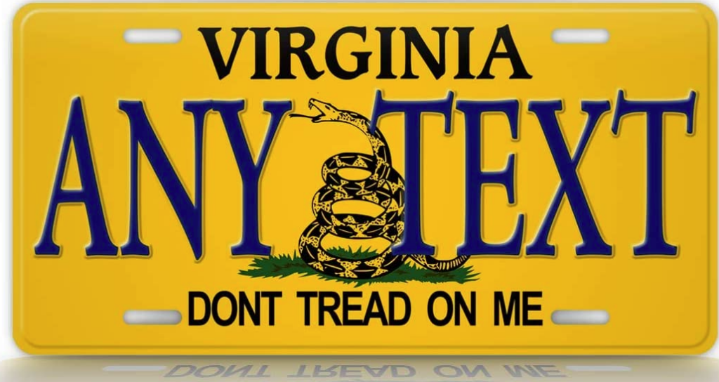 ‘don’t Tread On Me’ License Plates Outside The Beltway