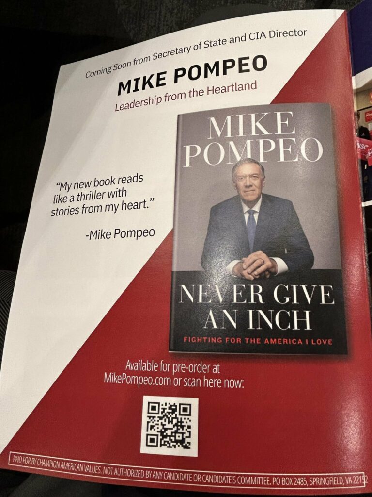 "My new book reads like a thriller with stories from my heart." - Mike Pompeo
