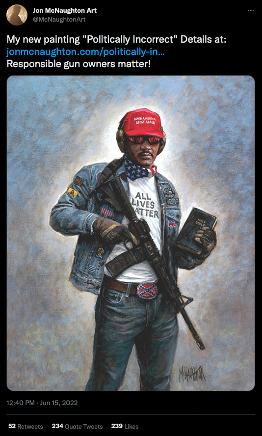 [A painting of Dr King that defies description and was created to troll the libs.]