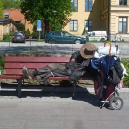 The free high-resolution photo of street, bicycle, asphalt, vehicle, hat, park bench, homeless, stockholm, packing, baby carriage, drifter, norrm larstrand , taken with an DMC-FS10 01/29 2017 The picture taken with 10.0mm, f/3.8s, 1/640s, ISO 80 The image is released free of copyrights under Creative Commons CC0. You may download, modify, distribute, and use them royalty free for anything you like, even in commercial applications. Attribution is not required.