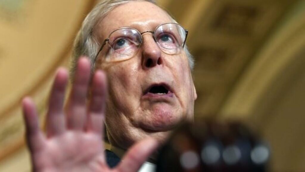 Mitch McConnell appears to freeze up during presser, led away by Senate  colleagues