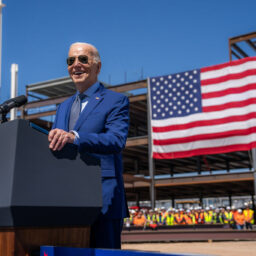 President Joe Biden delivers remarks announcing CHIPS and Science Act grants to Intel to expand U.S. semiconductor production, Wednesday, March 20, 2024, at the Intel Ocotillo Campus in Chandler, Arizona.